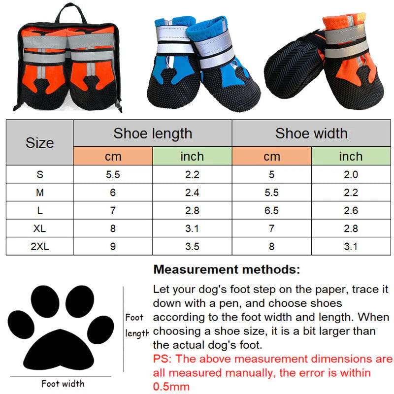 Superidag Waterproof and Anti-Ski Boots for Dogs