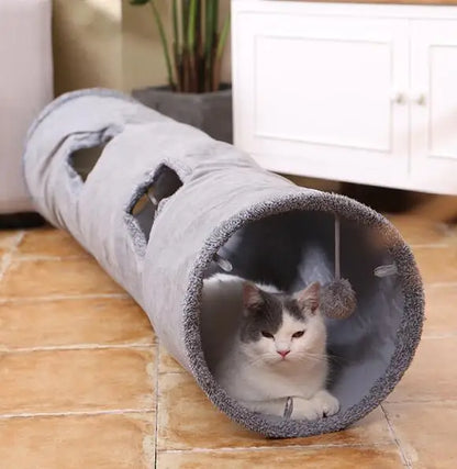 Foldable Pet Cat Tunnel Indoor Outdoor Pet Cat Training Toy for Cat Rabbit Animal Suede Pet Toys