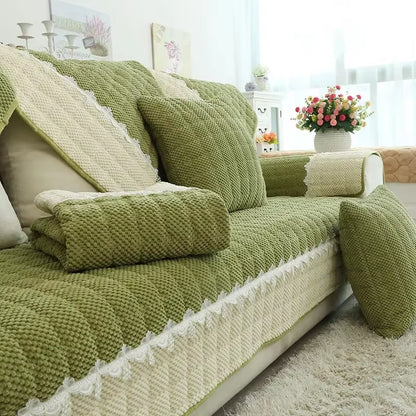 Living Room Sofa Cover Cotton Couch Covers Jacquard Sofa Cushion Four Seasons Sofa Towe L-Shaped Couchs Cover Protection Set